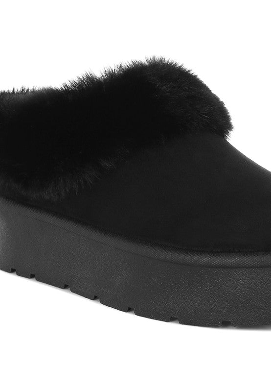 Aniso Faux Fur Slip On Snow Boots - Tigbul's Variety Fashion Shop