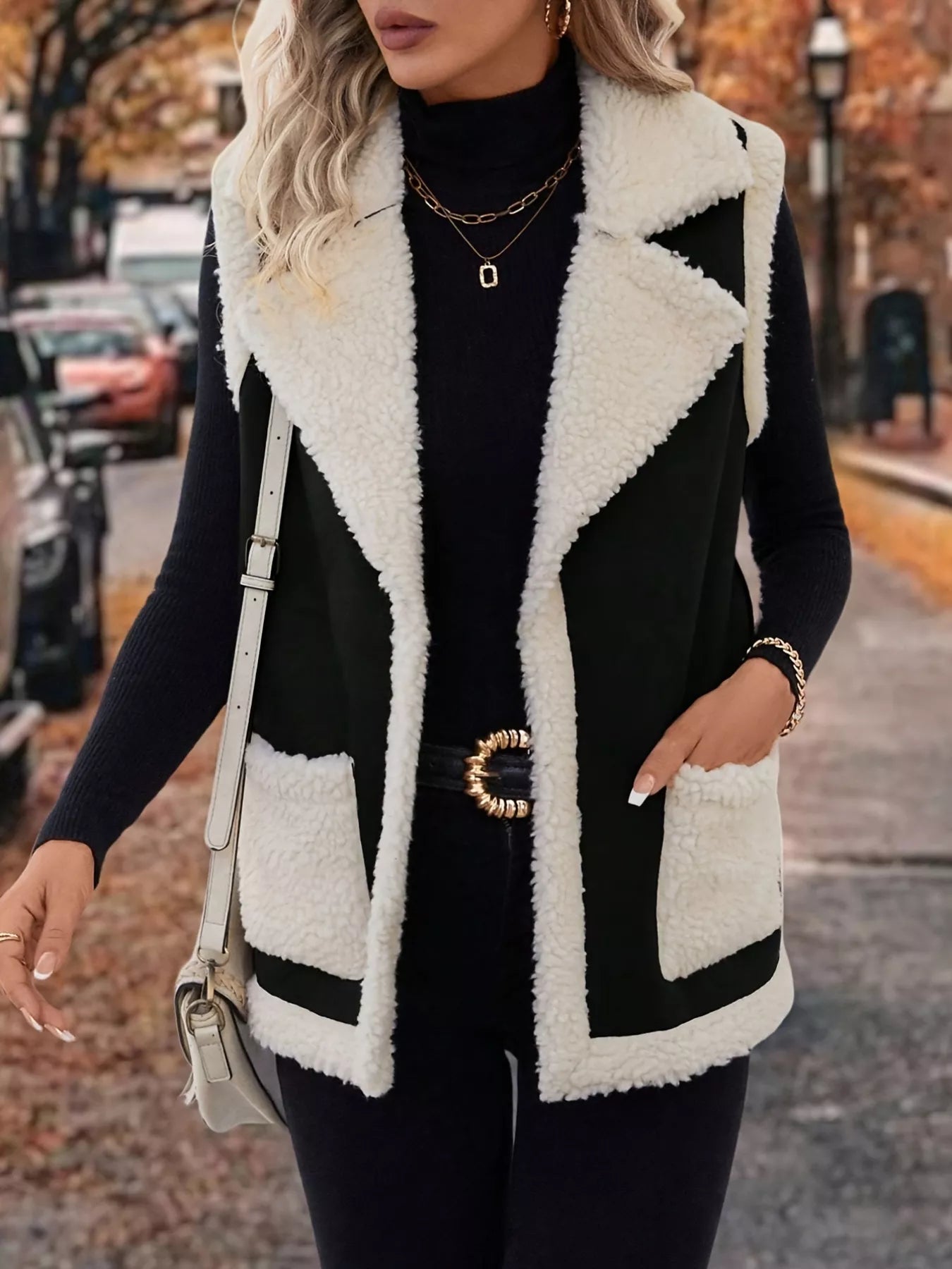 Open Front Vest Coat with Pockets - Tigbul's Variety Fashion Shop