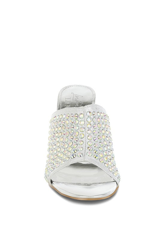Farasha AB Rhinestone Slip-On Stiletto Heels - Tigbul's Variety Fashion Shop