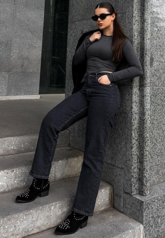 Hira Studs Embellished Cowboy Boots - Tigbul's Variety Fashion Shop