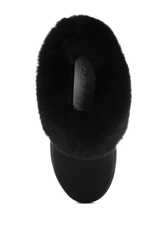 Aniso Faux Fur Slip On Snow Boots - Tigbul's Variety Fashion Shop