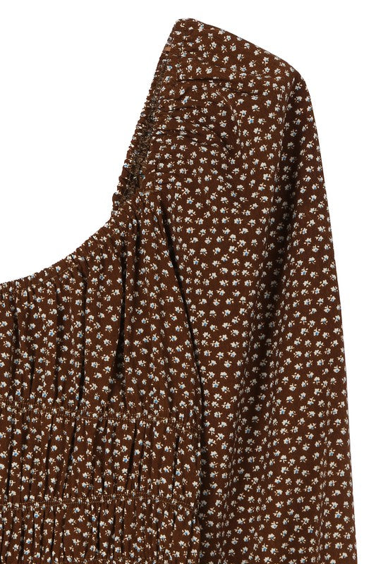 Square neck vintage puff dress - Tigbul's Variety Fashion Shop