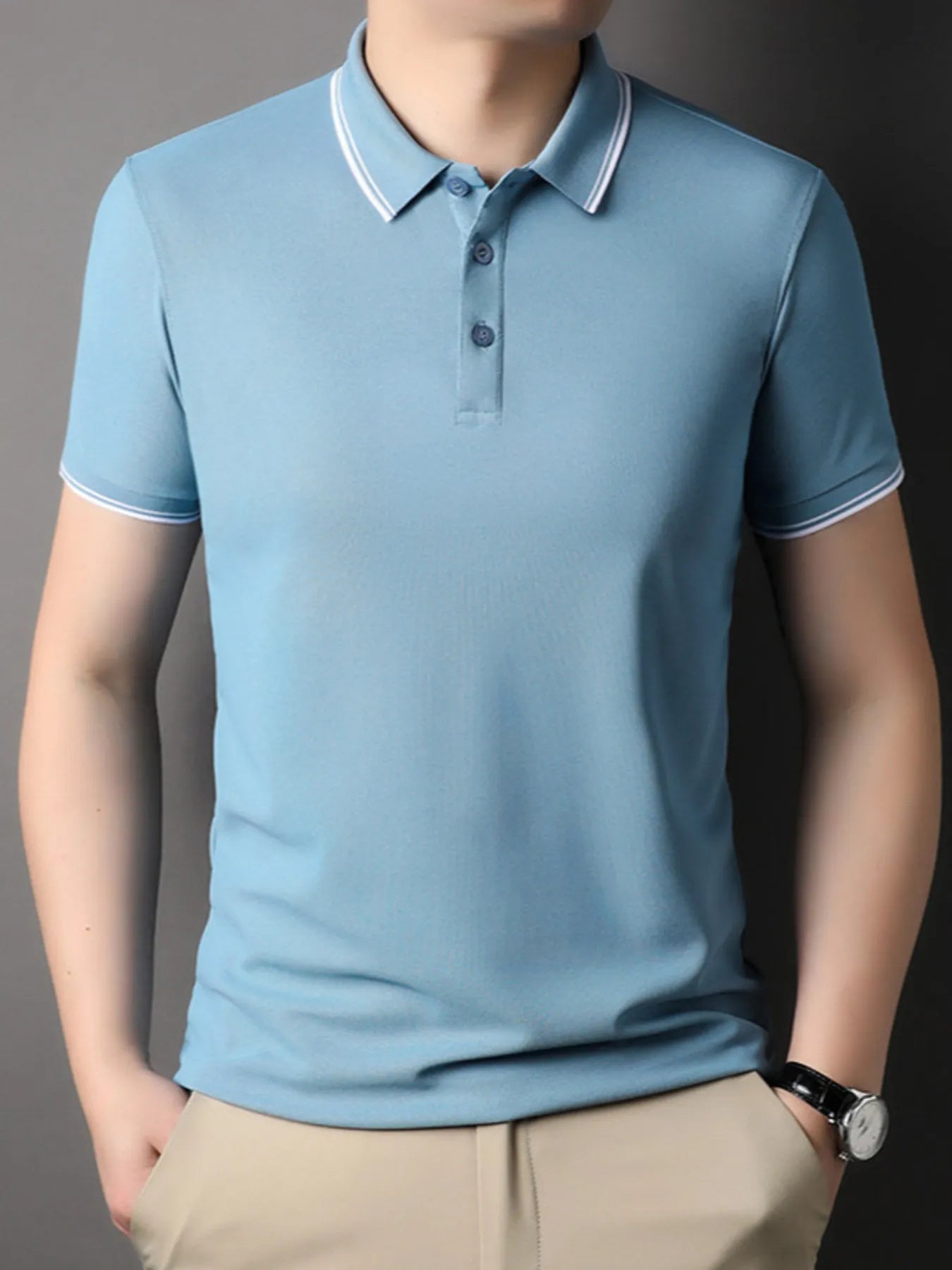 Men's Plus Size Button Detail Short Sleeve Polo - Tigbul's Variety Fashion Shop
