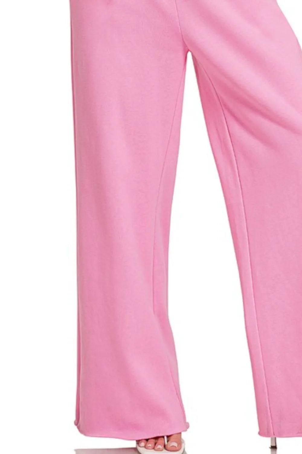Zenana Fleece Exposed Seam Wide Leg Sweatpants - Tigbul's Variety Fashion Shop