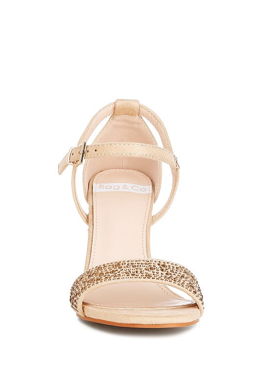 Navoli Rhinestones Embellished Sandals - Tigbul's Variety Fashion Shop
