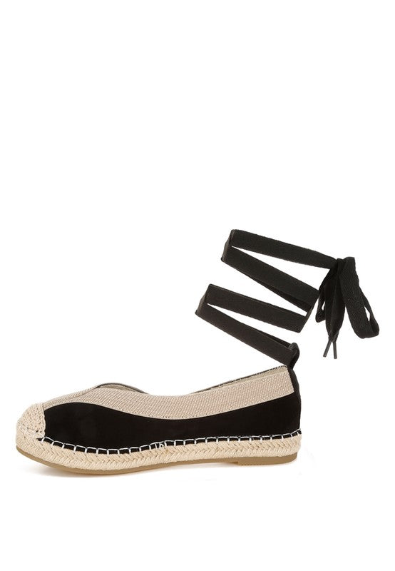 Yalva Microfiber Detachable Lace Espadrilles - Tigbul's Variety Fashion Shop
