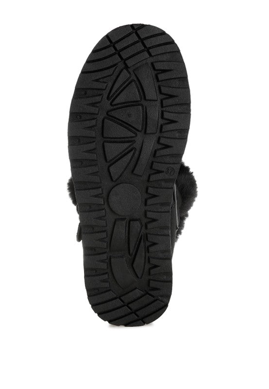 Linka Pin Buckle Detail Snow Boots - Tigbul's Variety Fashion Shop