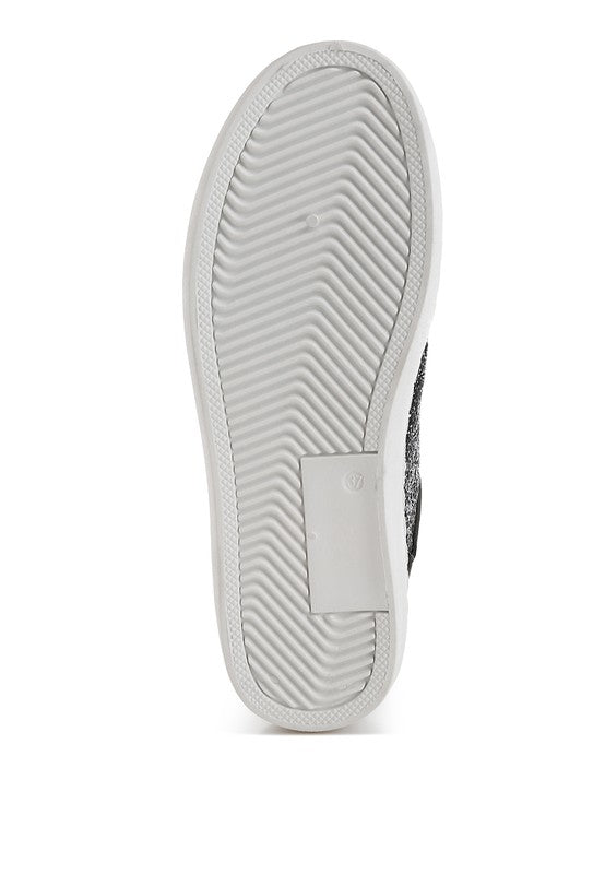 Cosmolight Glitter Faux Leather Sneakers - Tigbul's Variety Fashion Shop