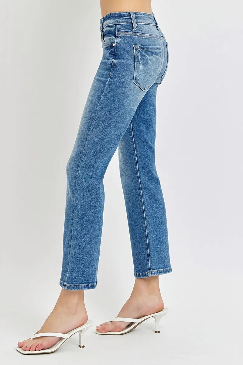 RISEN Full Size Low Rise Crop Flare Jeans Plus Size - Tigbul's Variety Fashion Shop