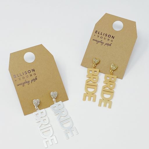 Say I Do Bride Dangle Earrings - Tigbul's Variety Fashion Shop