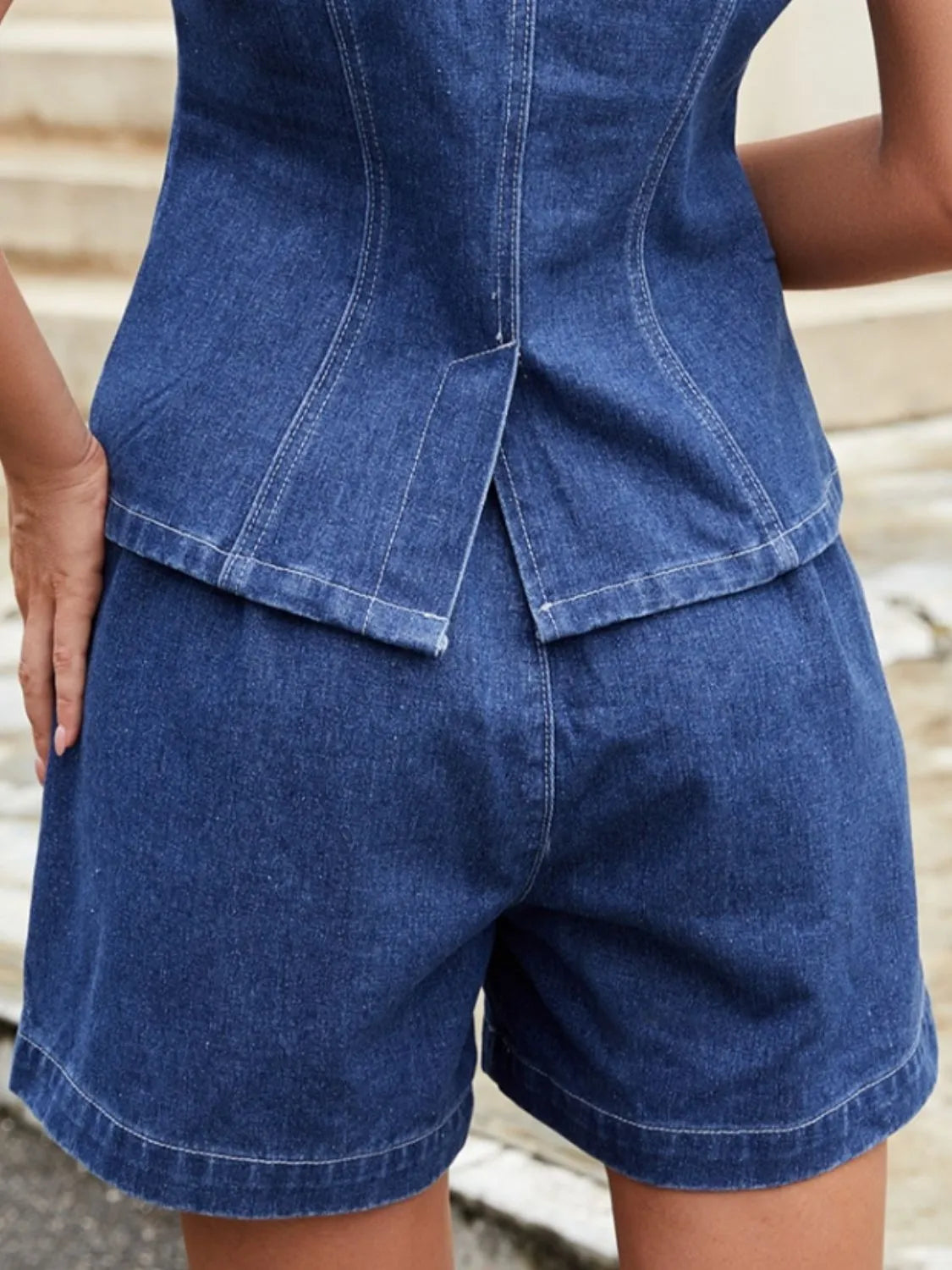 High-Waisted Denim Shorts - Tigbul's Variety Fashion Shop