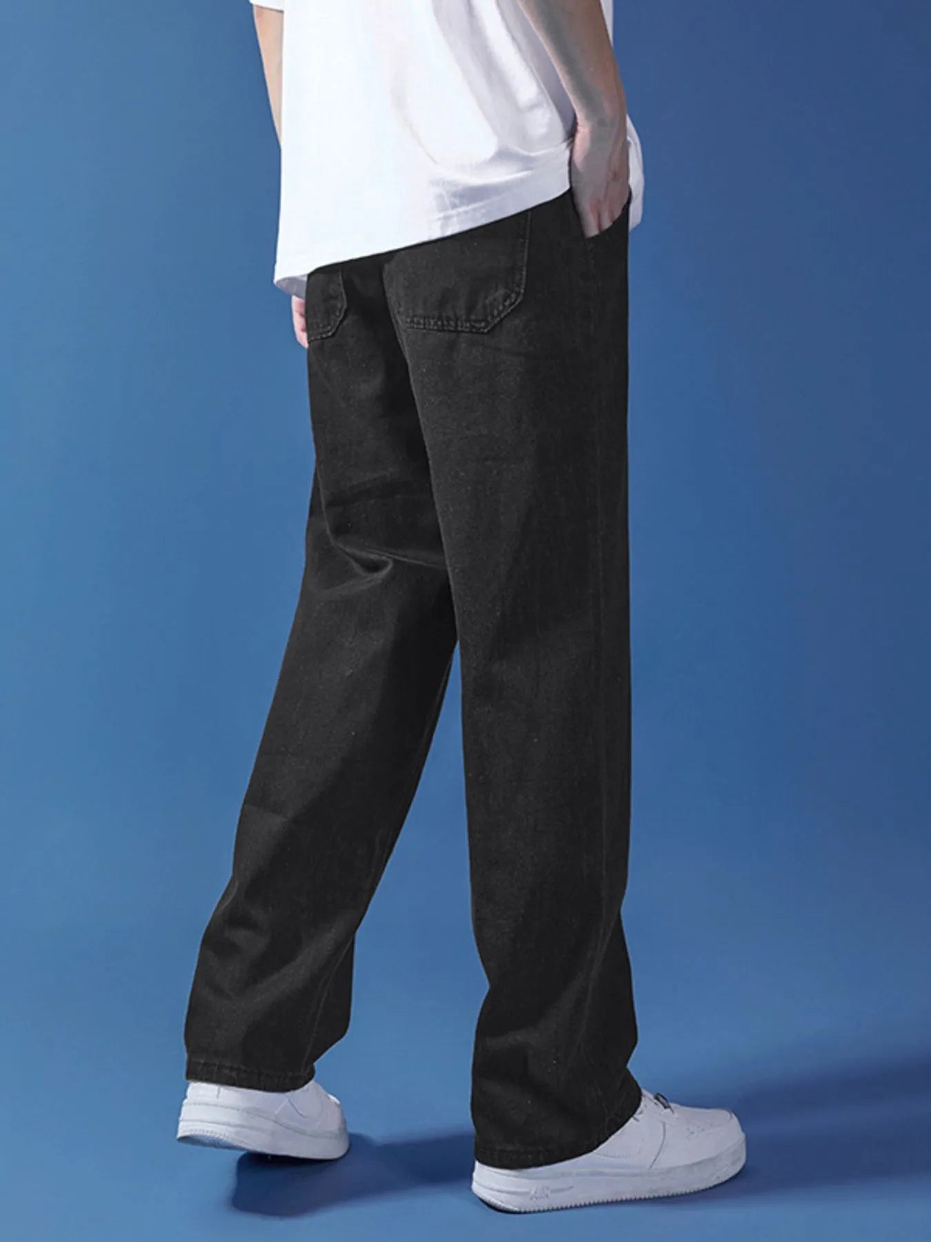 Men's Full Size Drawstring Relaxed Fit Jeans Plus Size - Tigbul's Variety Fashion Shop