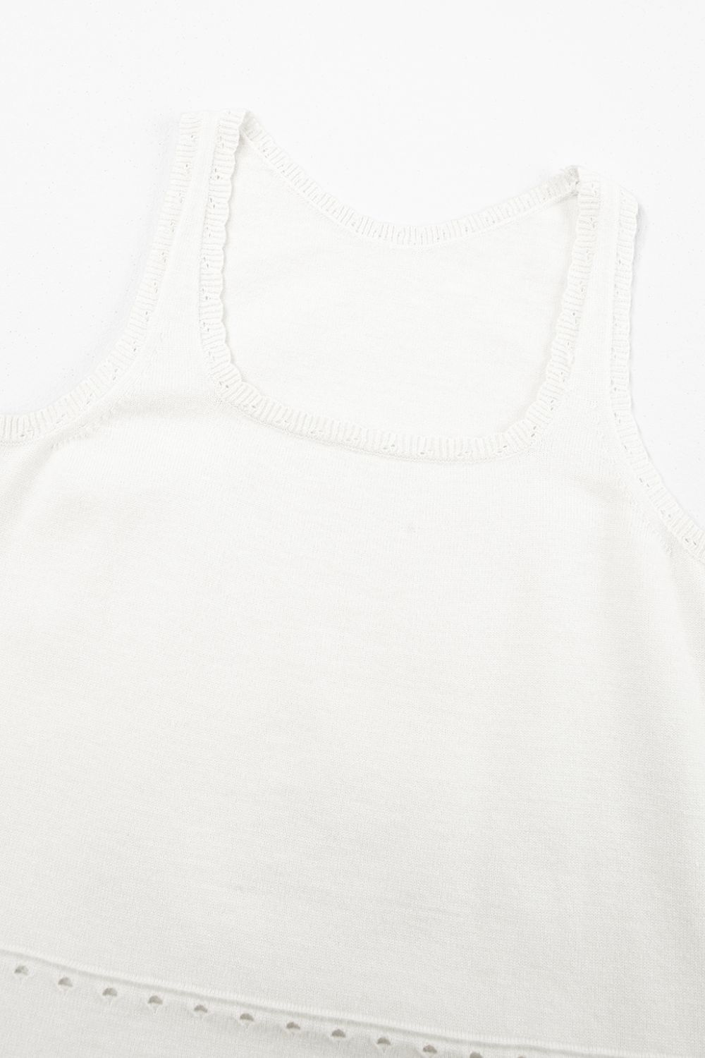 Square Neck Wide Strap Sweater Tank - Tigbul's Variety Fashion Shop