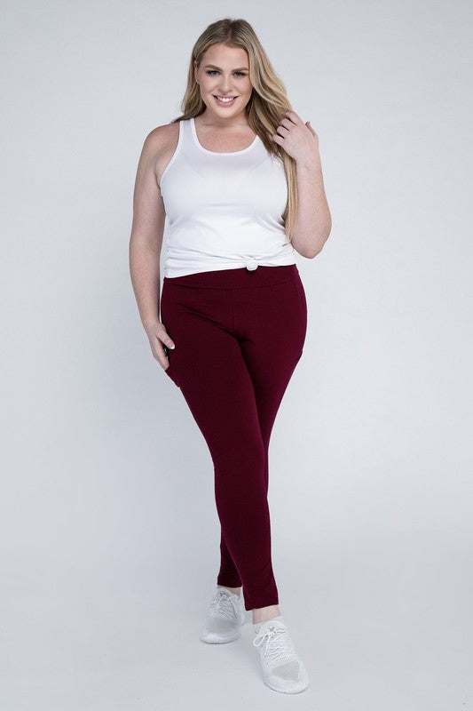 Plus Everyday Leggings with Pockets - Tigbul's Variety Fashion Shop