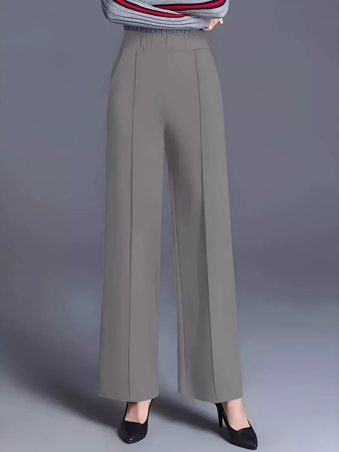 High-Waisted Wide Leg Pants - Tigbul's Variety Fashion Shop