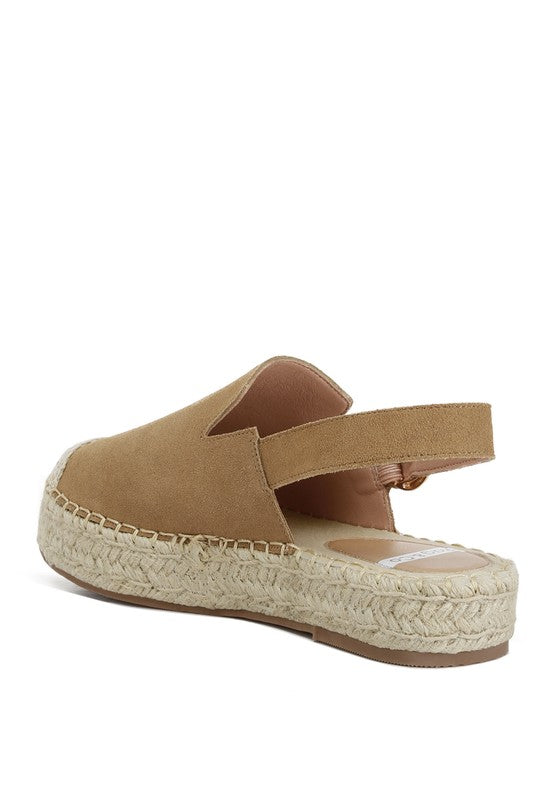 Affie Genuine Suede Slingback Strap Espadrilles - Tigbul's Variety Fashion Shop