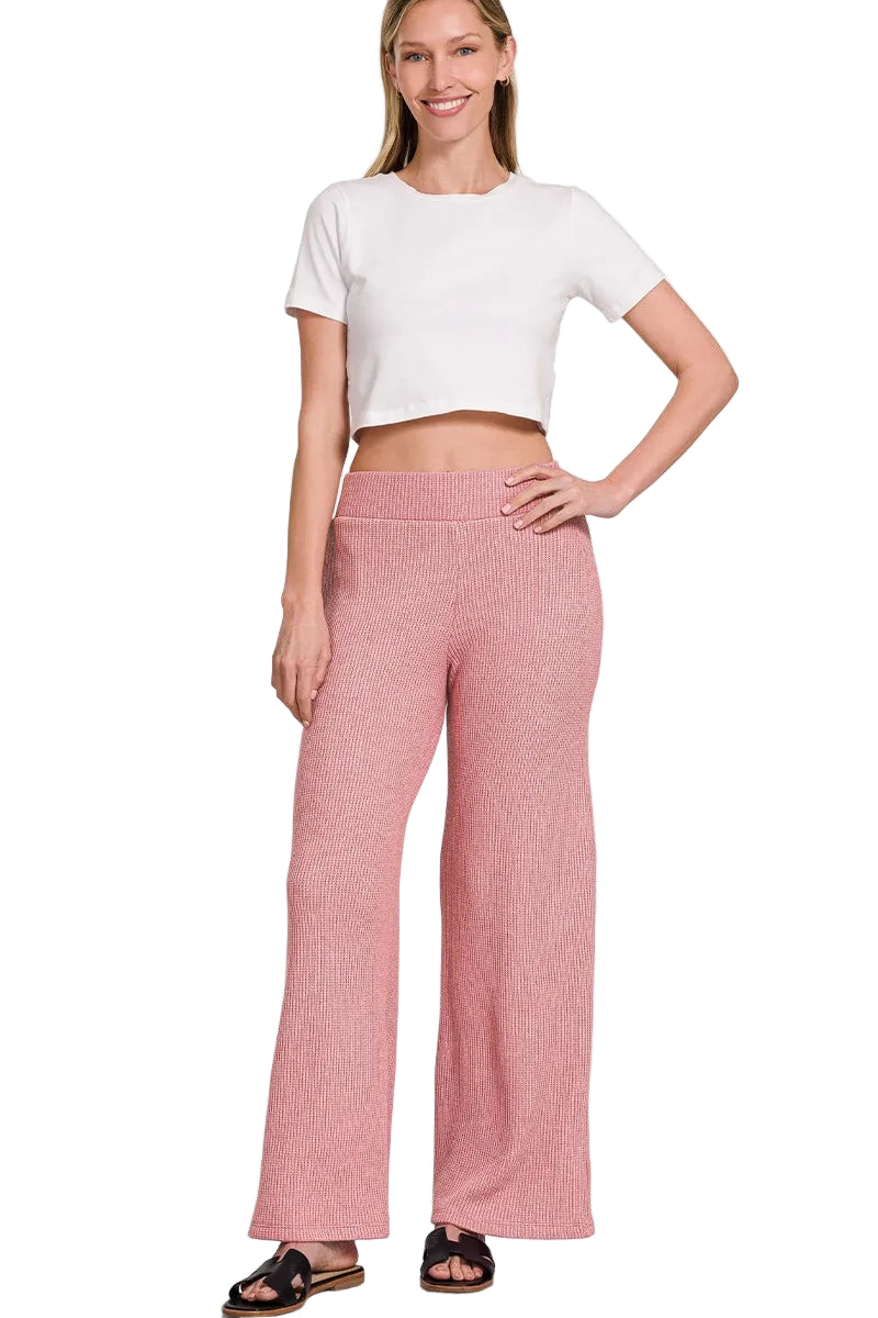 Pink Boxy Sweater Top & Long Pants Set - Tigbul's Variety Fashion Shop