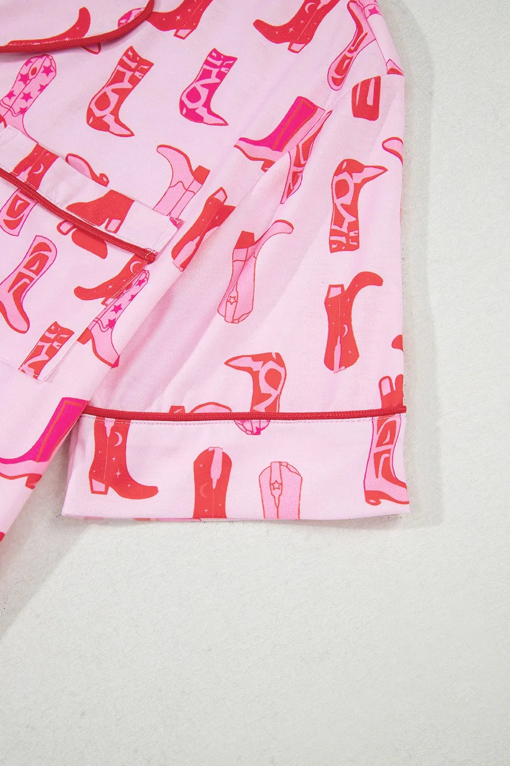 Cowgirl Boots Printed Shirt and Shorts Set - Tigbul's Variety Fashion Shop