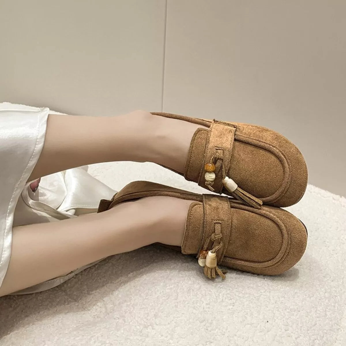 Tassel Round Toe Slip-Ons - Tigbul's Variety Fashion Shop
