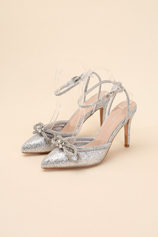 Double Bow Ankle Strap High Heel Sandals - Tigbul's Variety Fashion Shop