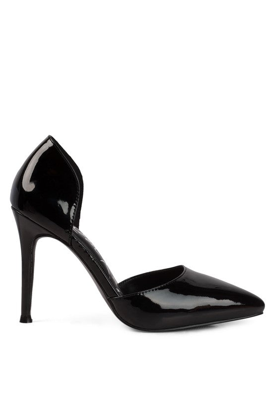 Candy Cane Patent Pu Slip On Stiletto Heels - Tigbul's Variety Fashion Shop