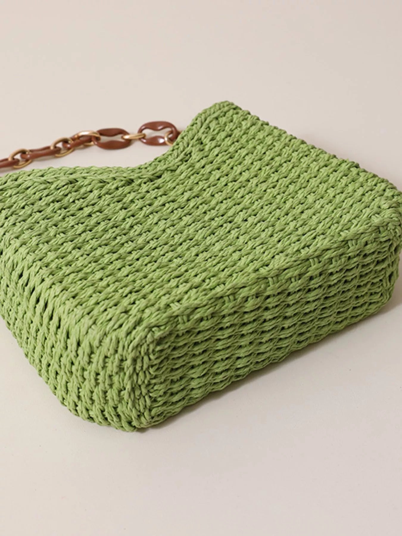Woven Straw Shoulder Bag - Tigbul's Variety Fashion Shop