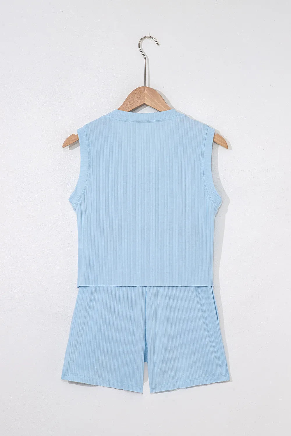 Summer Ribbed Sleeveless Drawstring Romper - Tigbul's Variety Fashion Shop