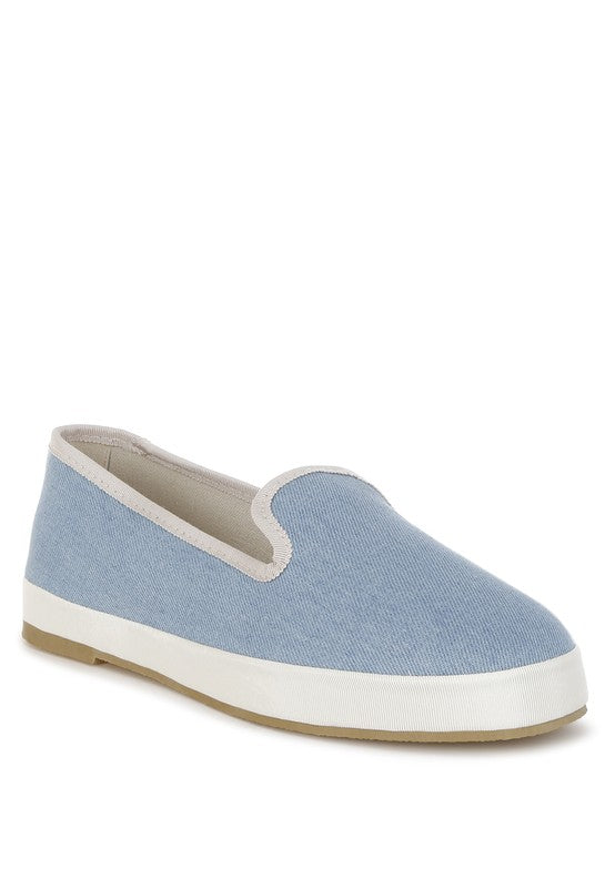 Palin Denim Slip On Loafers - Tigbul's Variety Fashion Shop