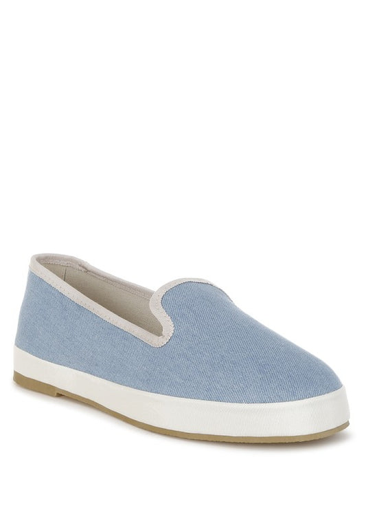 Palin Denim Slip On Loafers - Tigbul's Variety Fashion Shop