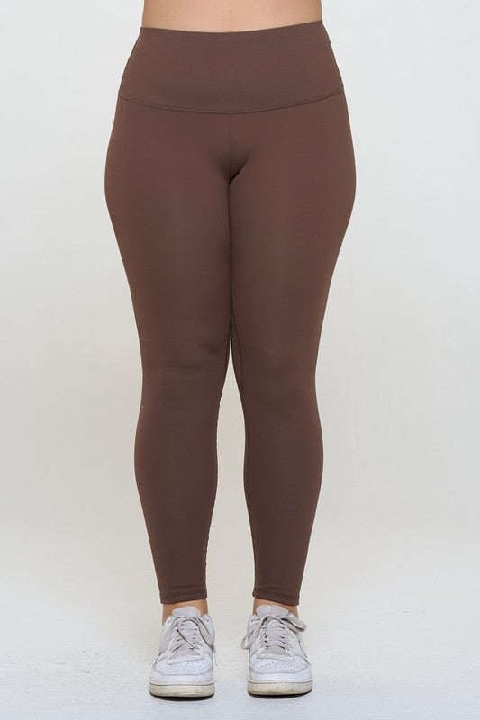 Brown Fleece Lined High Waisted Leggings - Tigbul's Variety Fashion Shop