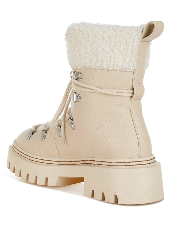 Omul Fleece & Faux Leather Boots - Tigbul's Variety Fashion Shop