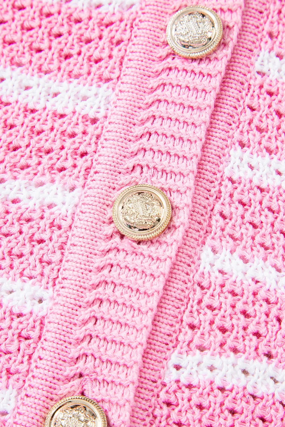 Striped Button-Up Knit Sweater Vest - Tigbul's Variety Fashion Shop