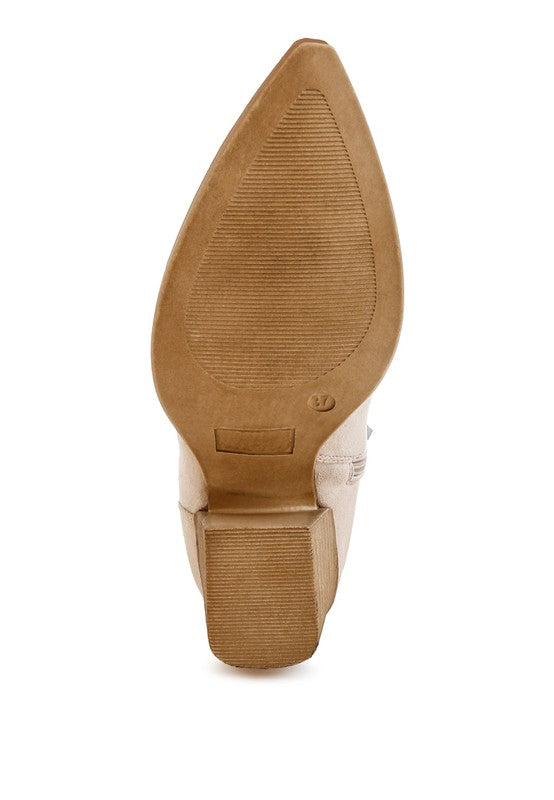 Bimmy Woven Pointy Western Boots - Tigbul's Variety Fashion Shop