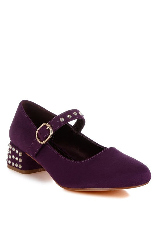 Sima Studded Mary Jane Pumps - Tigbul's Variety Fashion Shop