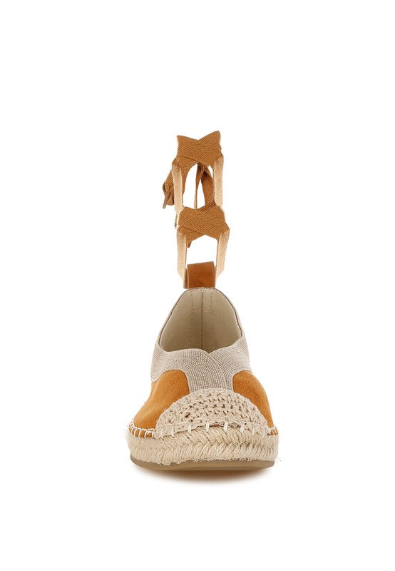 Yalva Microfiber Detachable Lace Espadrilles - Tigbul's Variety Fashion Shop