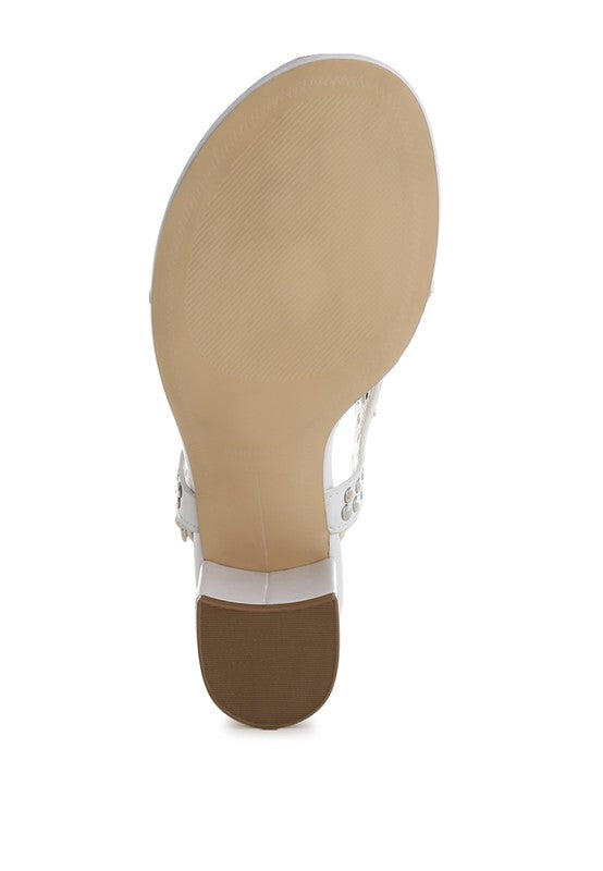 Nerina Studded Genuine Leather Sandals - Tigbul's Variety Fashion Shop