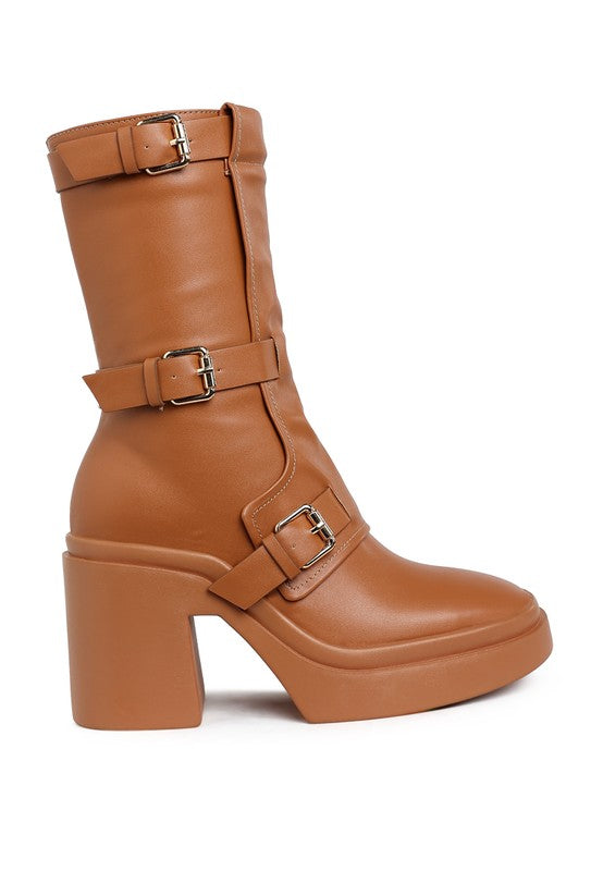 Syrah Chunky Biker Boots - Tigbul's Variety Fashion Shop