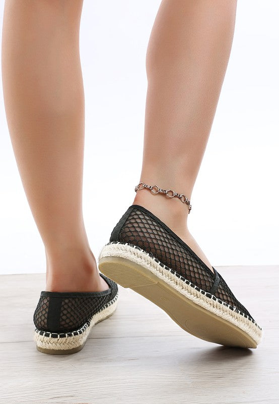 Manara Mesh Espadrille Loafers - Tigbul's Variety Fashion Shop