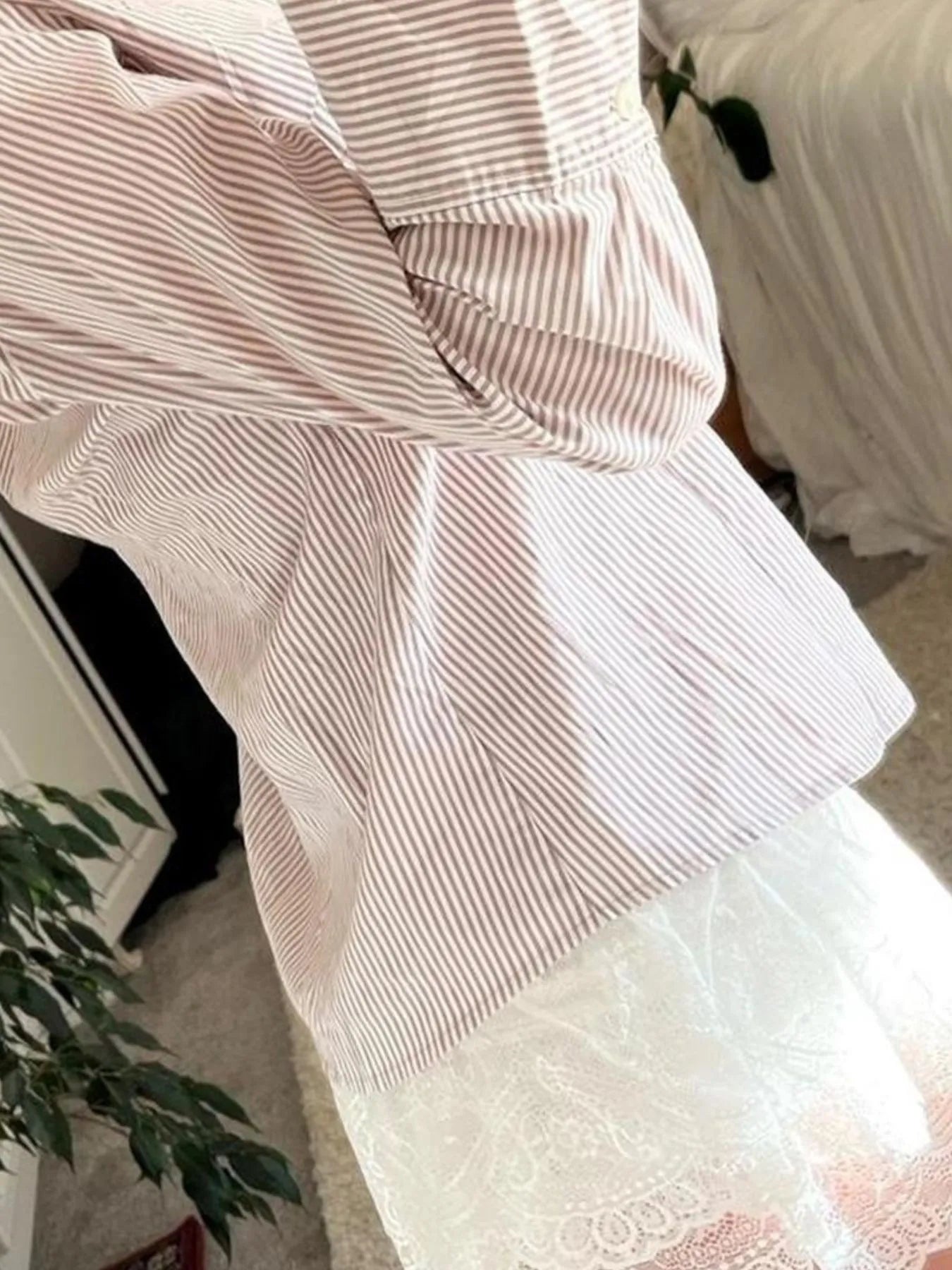 Printed Button-Down Long Sleeve Shirt - Tigbul's Variety Fashion Shop