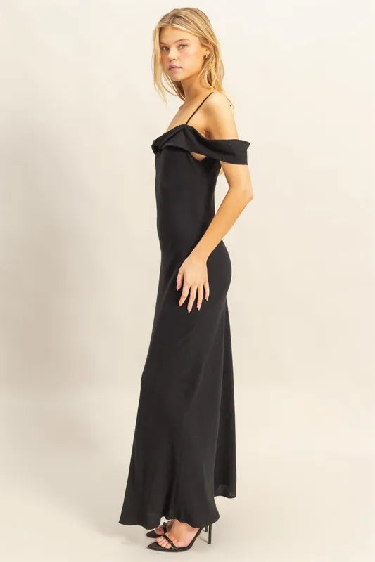 Black Flattering Fit Cami Maxi Dress - Tigbul's Variety Fashion Shop