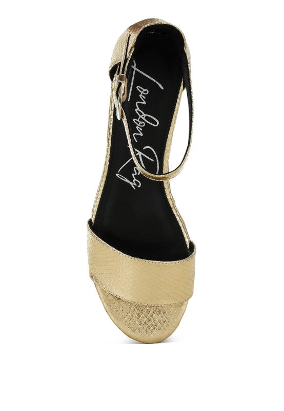 Utah Faux Leather Snake Wedge Espadrilles - Tigbul's Variety Fashion Shop