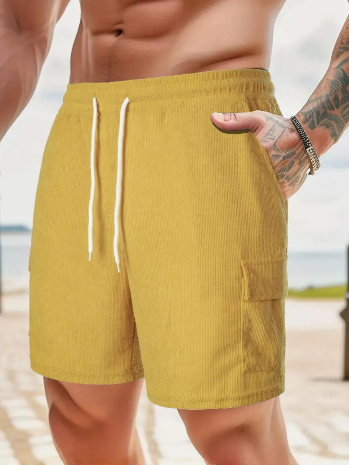 Men's Drawstring Shorts with Pockets - Tigbul's Variety Fashion Shop