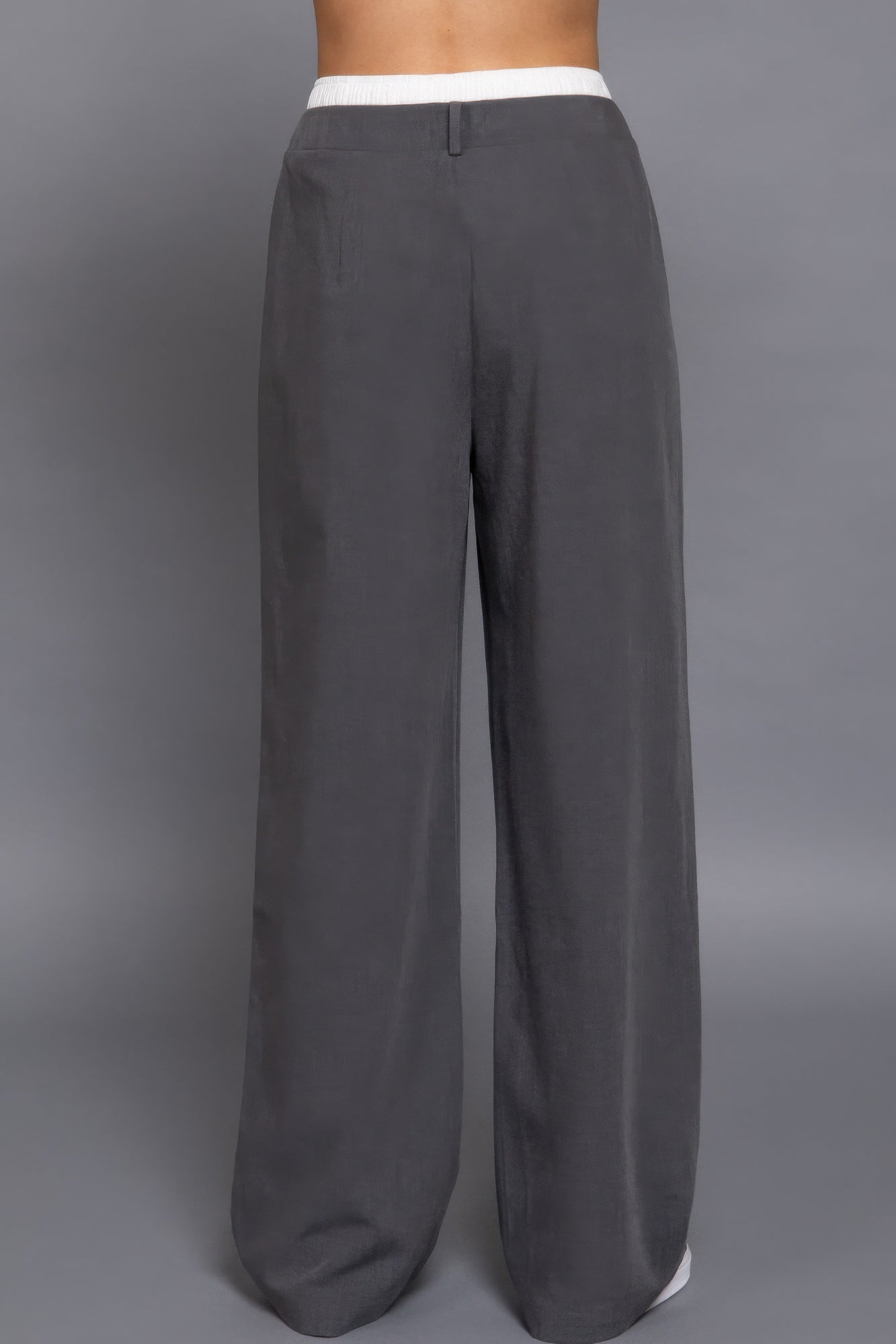 Contrast Waist Boxer Straight Long Pants - Tigbul's Variety Fashion Shop