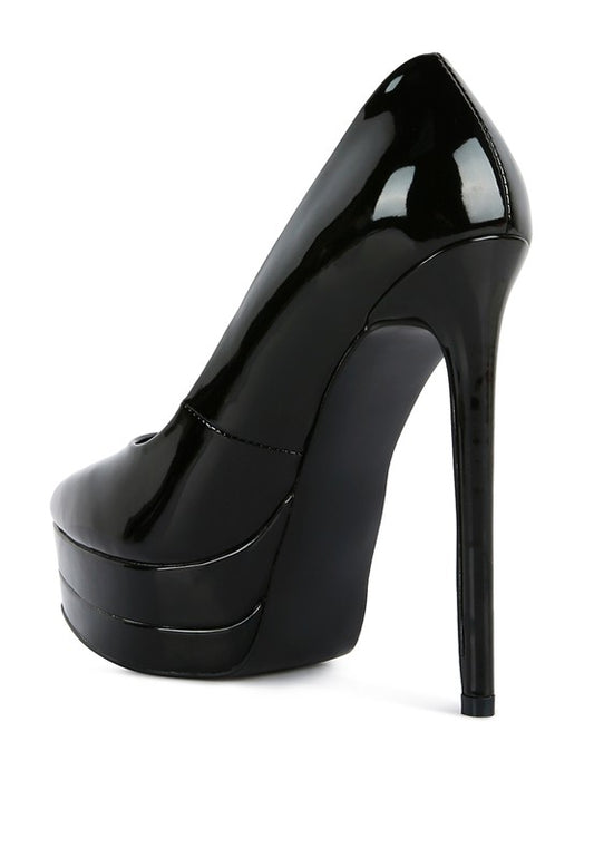 Cuddles Patent Pu High Heeled Sandals - Tigbul's Variety Fashion Shop