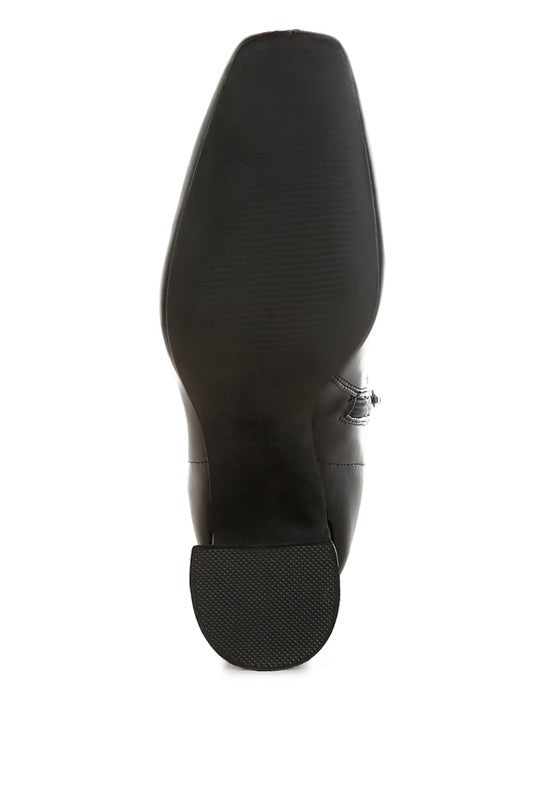 Bruna Square Toe Ankle Boots - Tigbul's Variety Fashion Shop