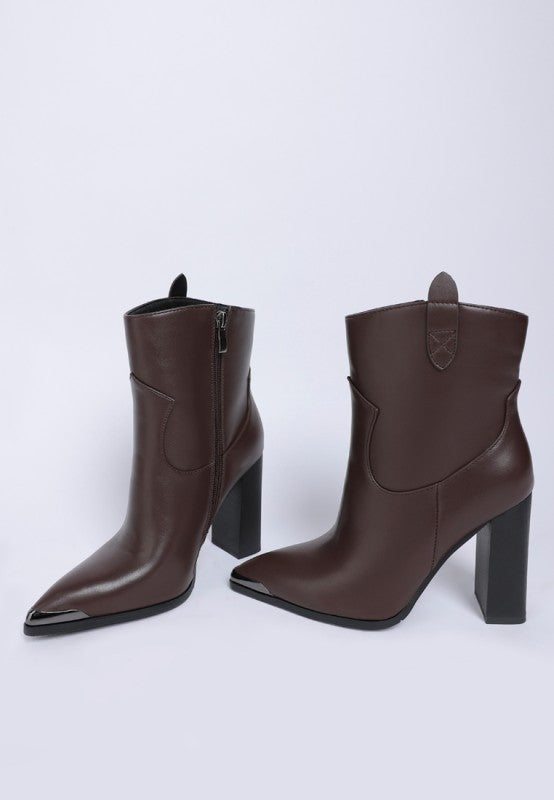Hatter Pointed Toe Faux Leather Boots - Tigbul's Variety Fashion Shop
