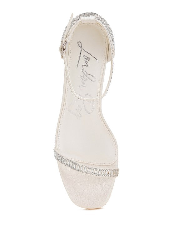 Ronan Rhinestones Embellished Block Sandals - Tigbul's Variety Fashion Shop