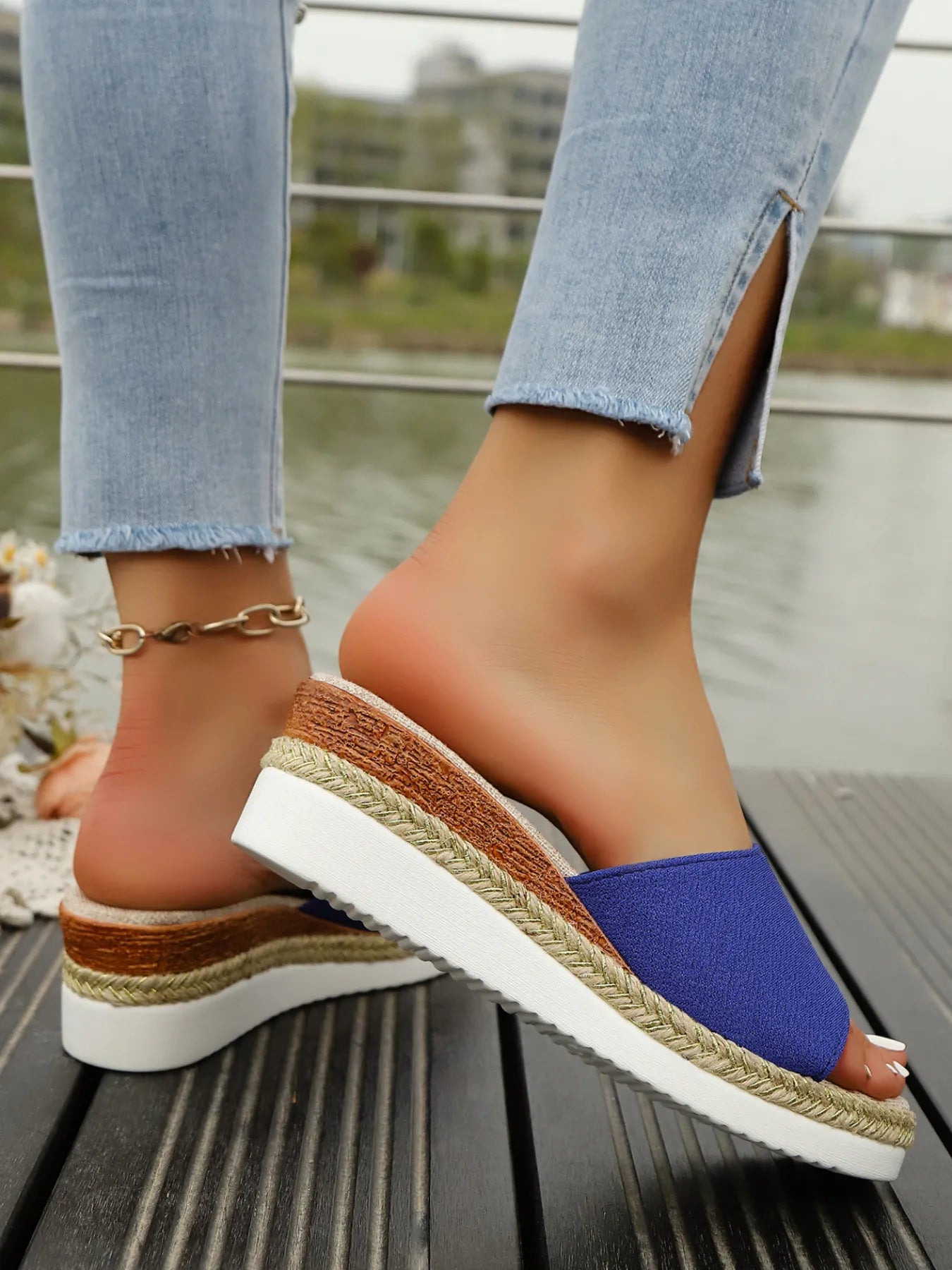Open Toe Wedge Sandals - Tigbul's Variety Fashion Shop