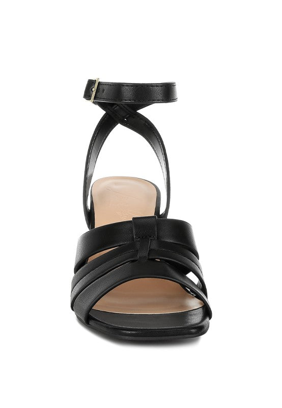 Signora Pin Buckle Ankle Strap Sandals - Tigbul's Variety Fashion Shop