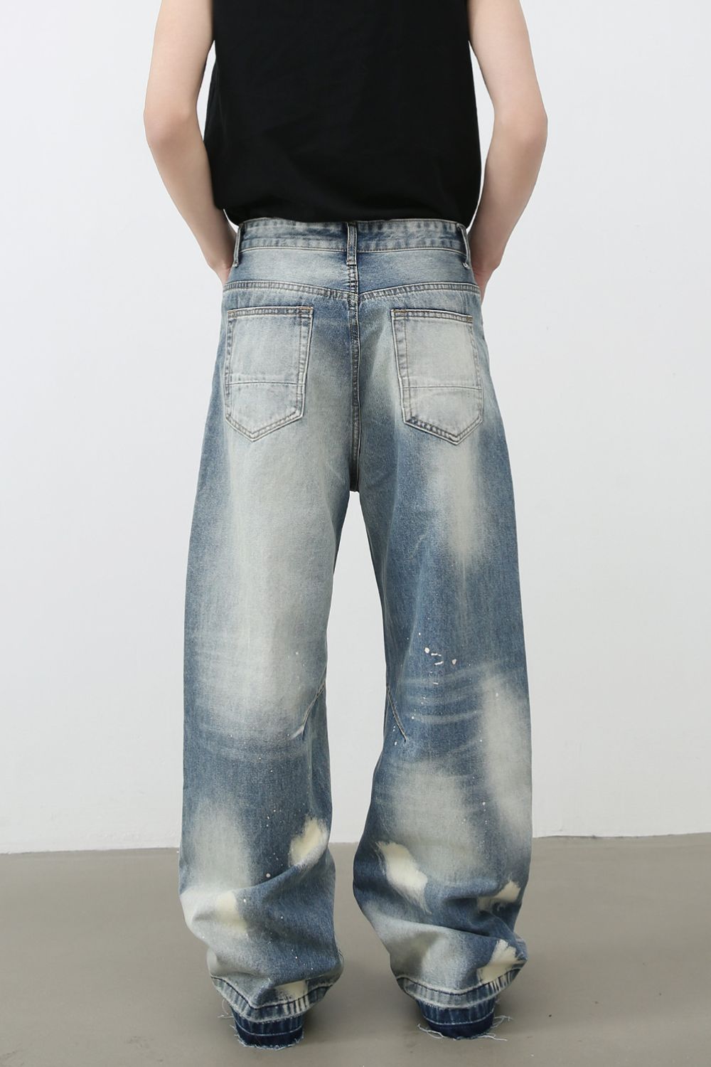 Men's Distressed Wide Leg Jeans - Tigbul's Variety Fashion Shop